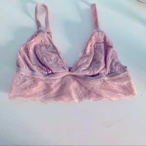 Long line lace bralette